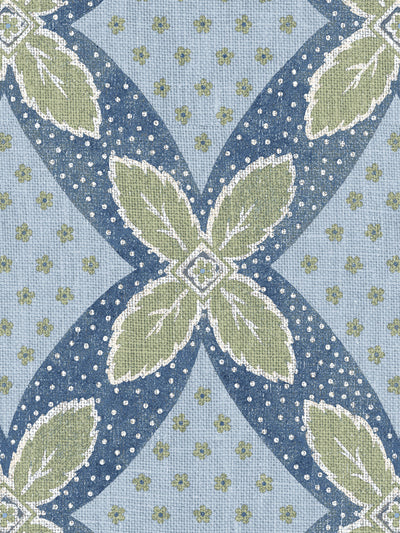 'Arthur' Wallpaper by Nathan Turner - Green on Blue