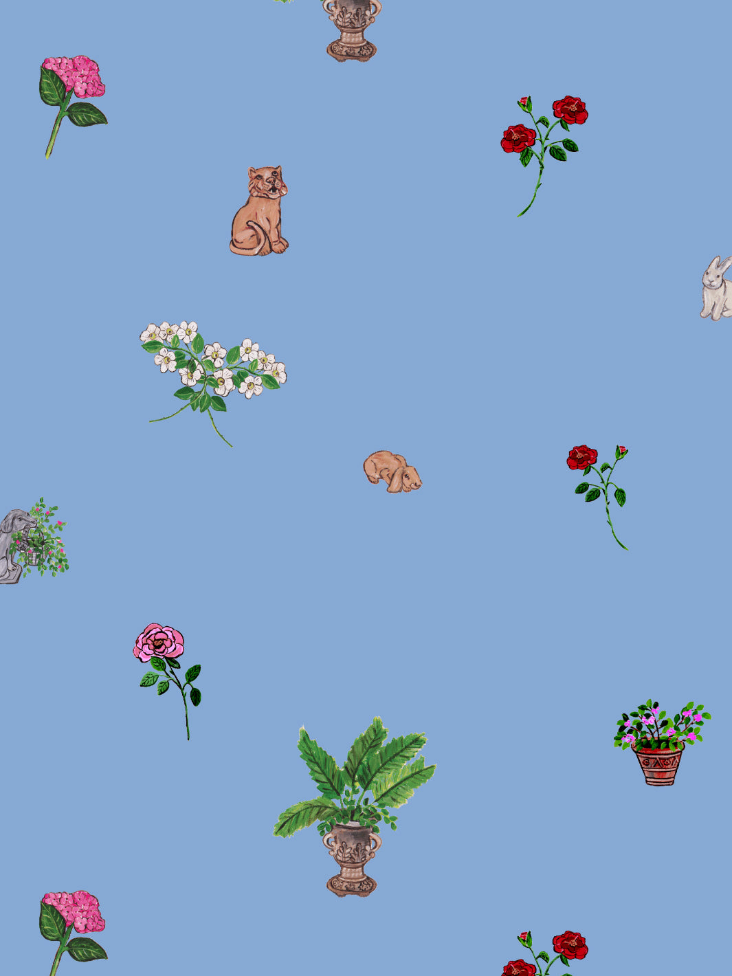 bel air rose garden wallpaper by carly beck blue