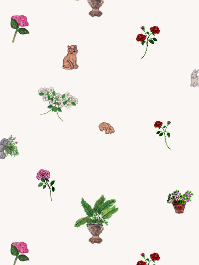 bel air rose garden wallpaper by carly beck ivory