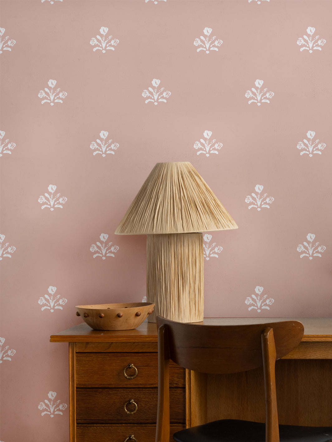 'Bennett Large' Wallpaper by Sugar Paper - Rose