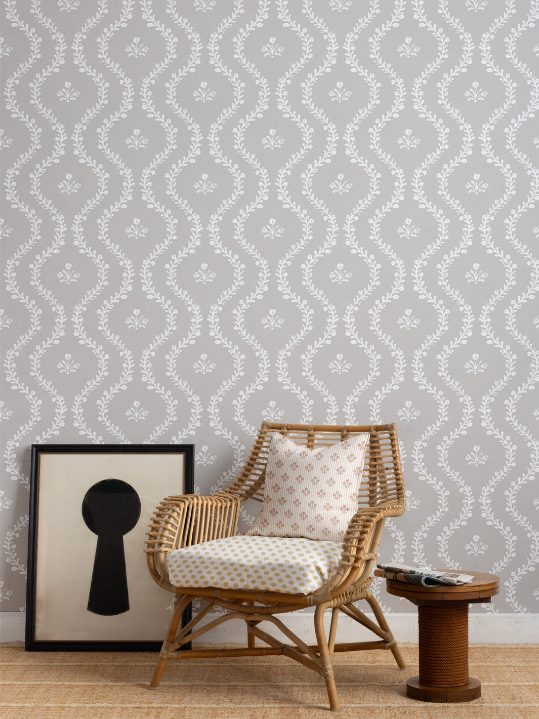 'Bennett Vine' Wallpaper by Sugar Paper - Stone