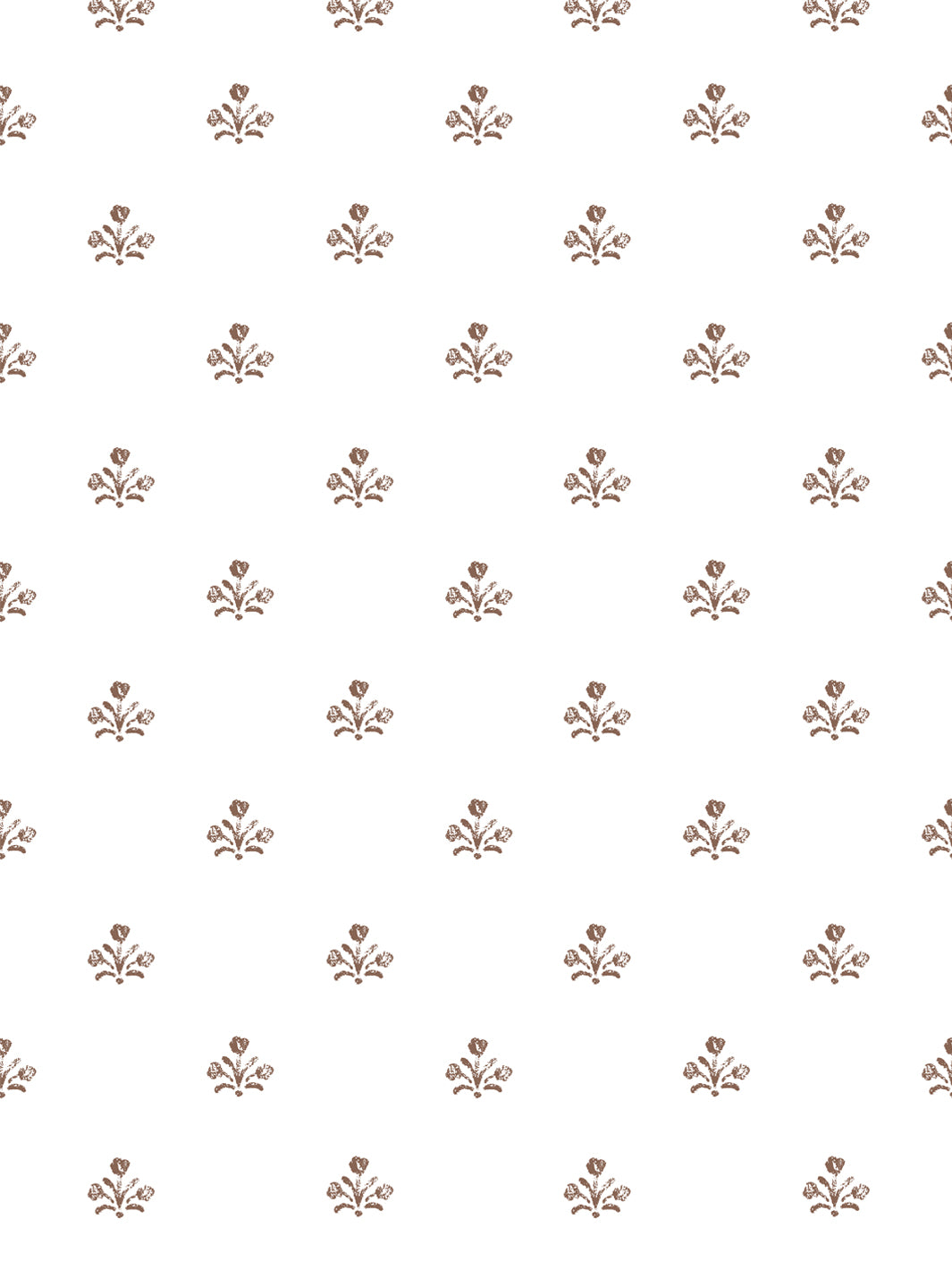 'Bennett (White Ground)' Wallpaper by Sugar Paper - Chocolate