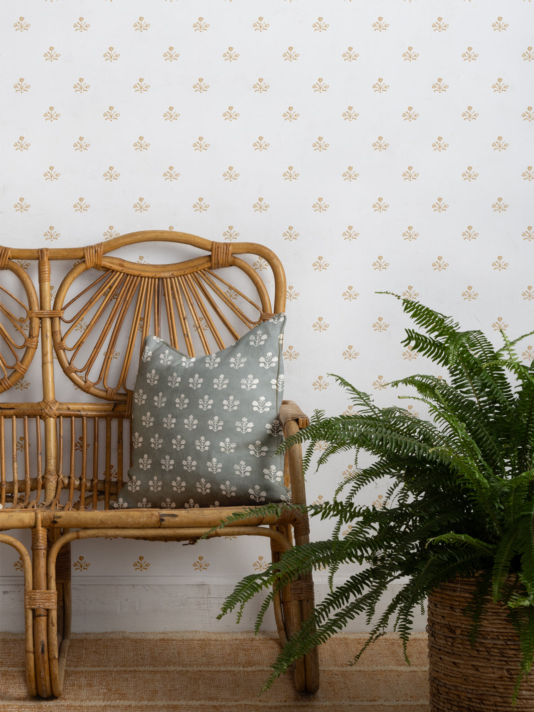 'Bennett (White Ground)' Wallpaper by Sugar Paper - Honeycomb