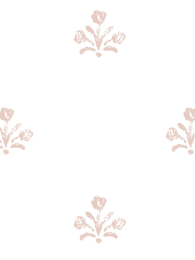 'Bennett (White Ground)' Wallpaper by Sugar Paper - Rose