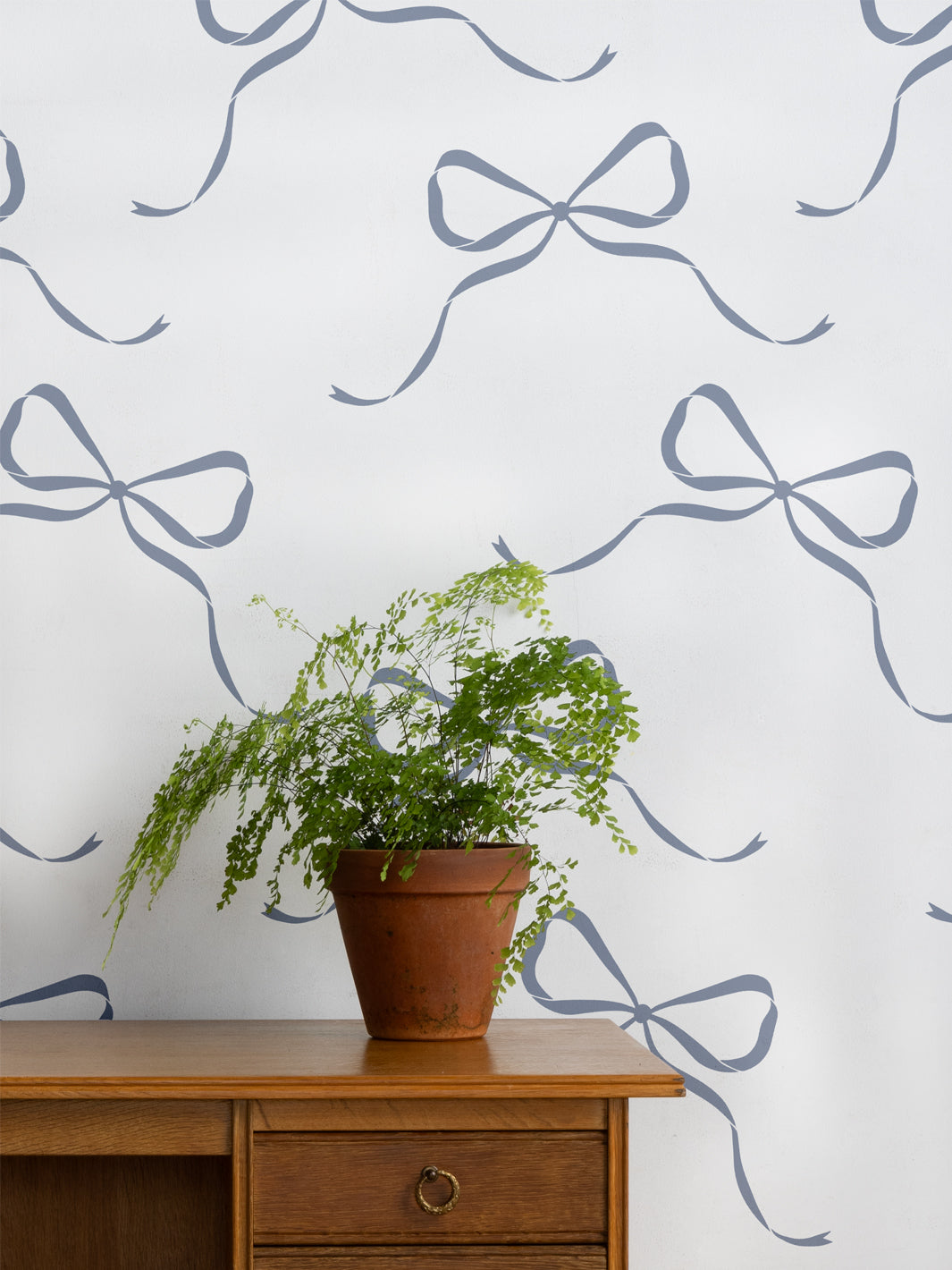 'Brentwood Bow' Wallpaper by Sugar Paper - Slate