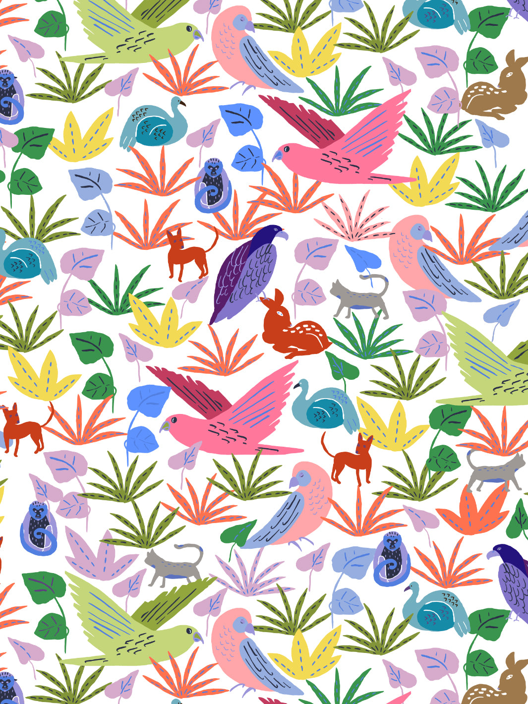 bright animales wallpaper by tea collection bright