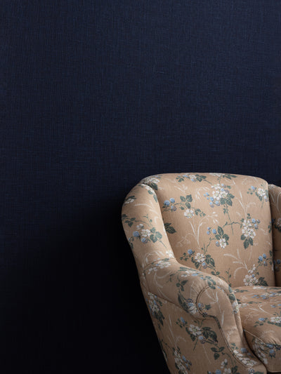 'Burlap' Grasscloth Wallpaper in Denim