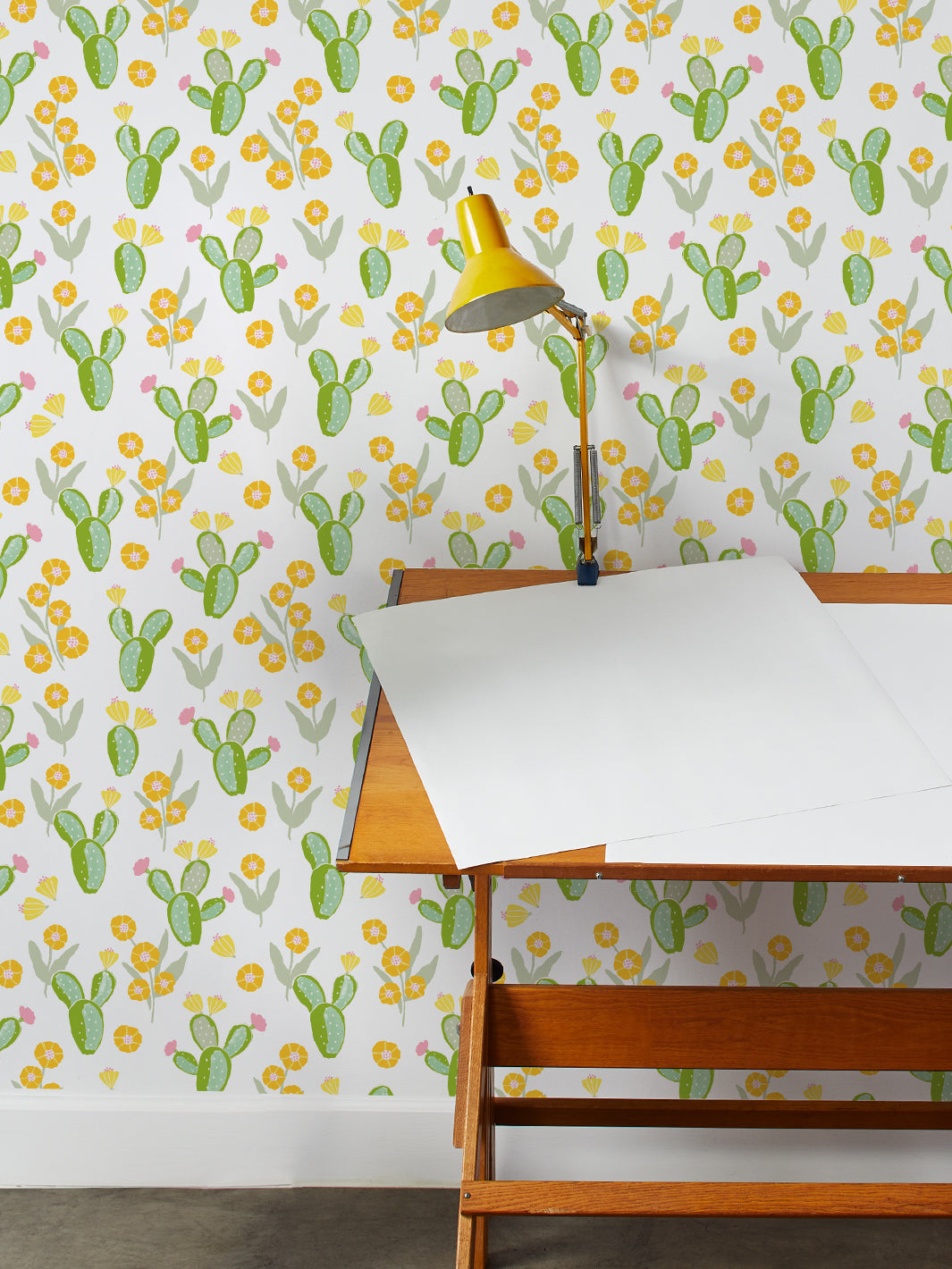 cactus floral wallpaper by tea collection marigold