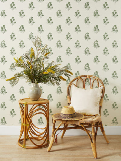 california poppy grasscloth wallpaper by nathan turner green