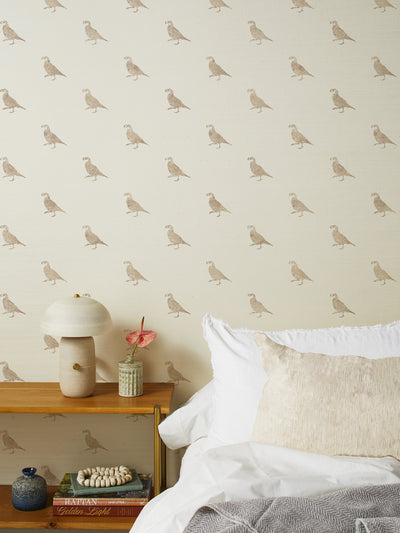 california quail grasscloth wallpaper by nathan turner neutral