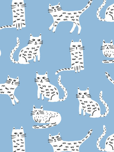 catsl wallpaper by tea collection cornflower 1