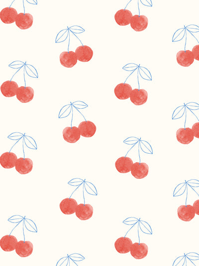 cherries wallpaper by tea collection ivory 1