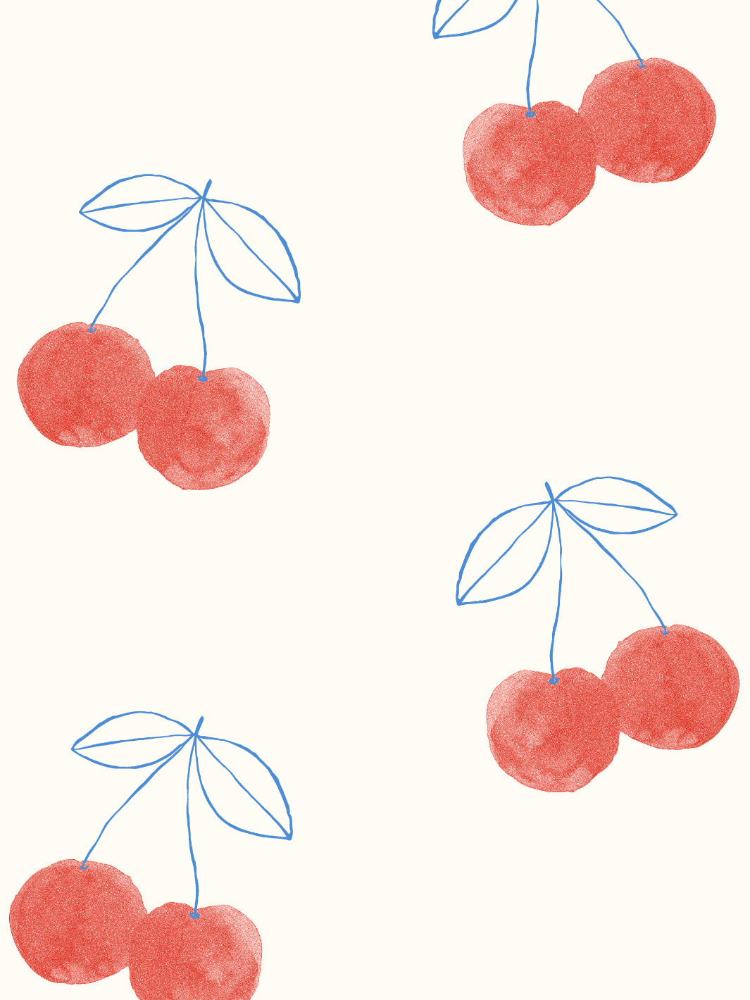 cherries wallpaper by tea collection ivory 1