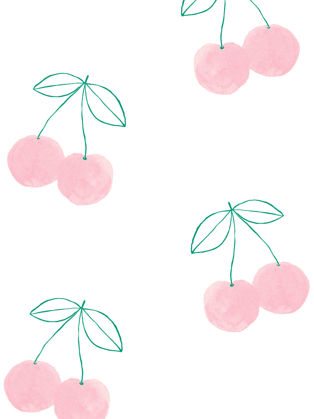 cherries wallpaper by tea collection peach