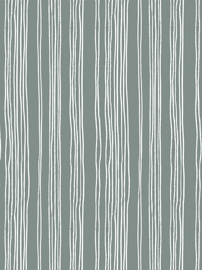 'Coastal Stripe' Wallpaper by Sugar Paper - Forest