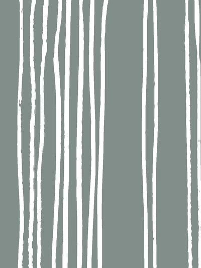 'Coastal Stripe' Wallpaper by Sugar Paper - Forest