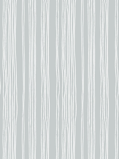 'Coastal Stripe' Wallpaper by Sugar Paper - Silver Sage