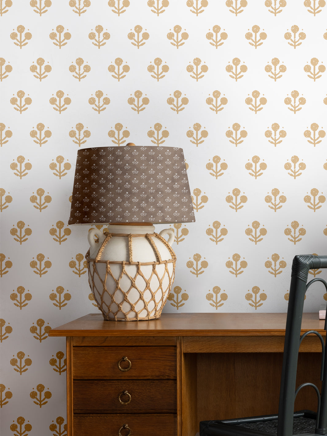 'Coco Large (White Ground)' Wallpaper by Sugar Paper - Honeycomb