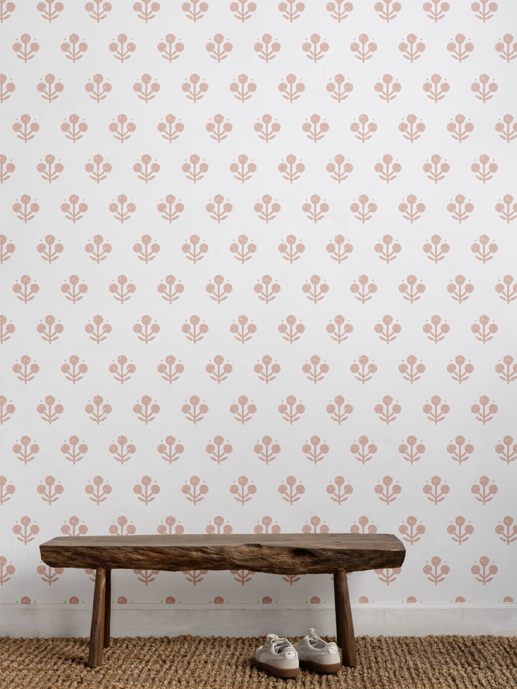 'Coco Large (White Ground)' Wallpaper by Sugar Paper - Rose