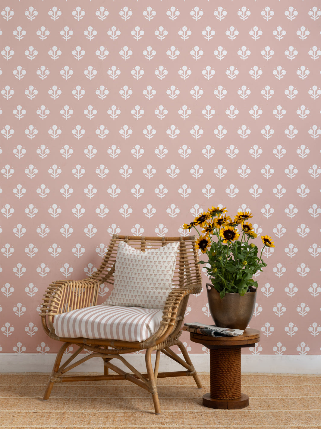 'Coco Large' Wallpaper by Sugar Paper - Rose