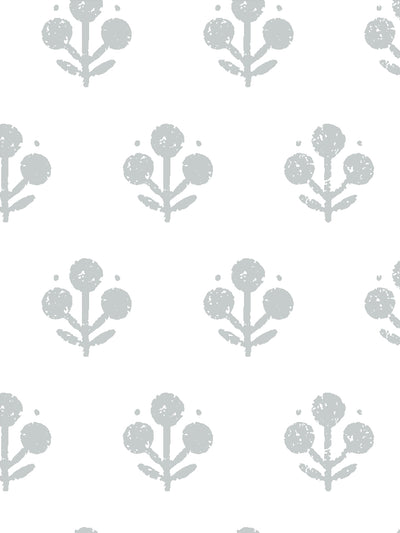 'Coco Large (White Ground)' Wallpaper by Sugar Paper - Silver Sage