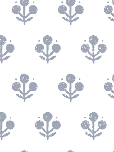 'Coco Large (White Ground)' Wallpaper by Sugar Paper - Slate