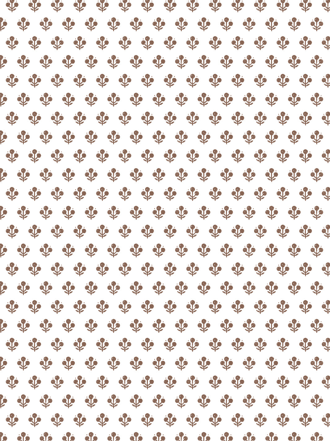 'Coco Petite (White Ground)' Wallpaper by Sugar Paper - Chocolate