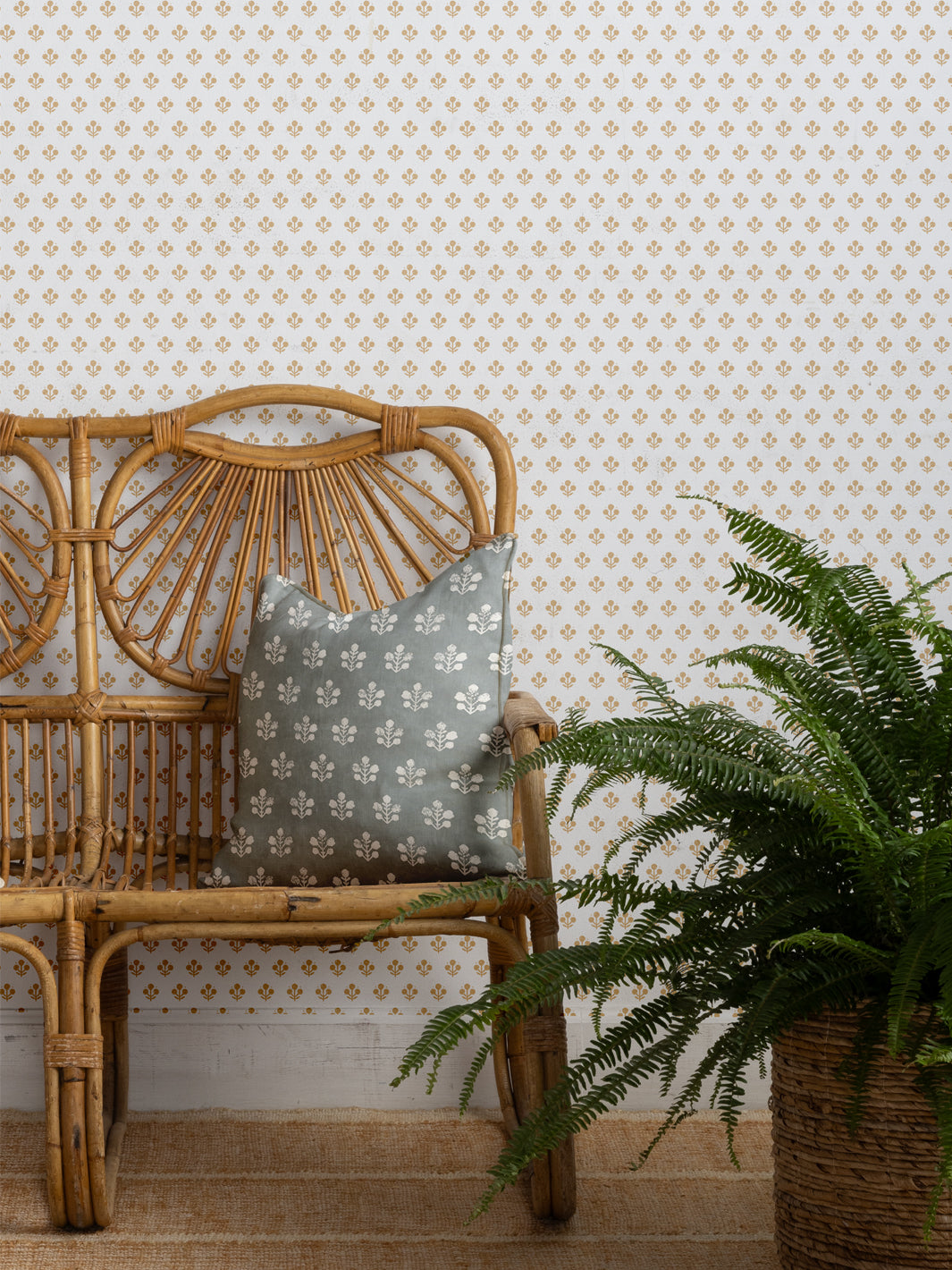 'Coco Petite (White Ground)' Wallpaper by Sugar Paper - Honeycomb