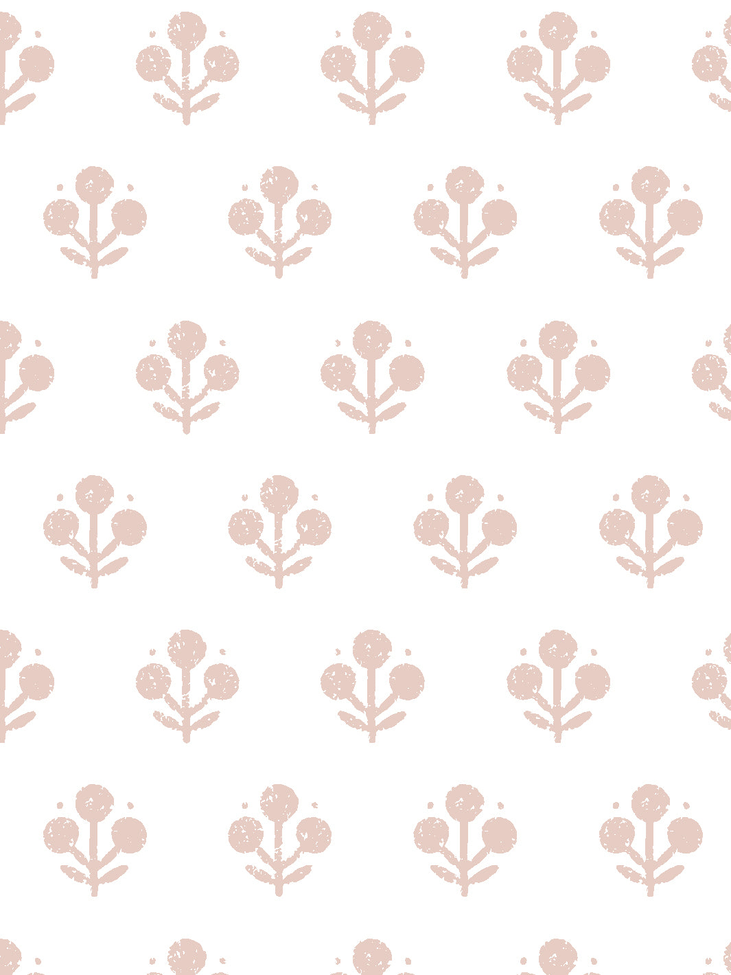 'Coco Petite (White Ground)' Wallpaper by Sugar Paper - Rose