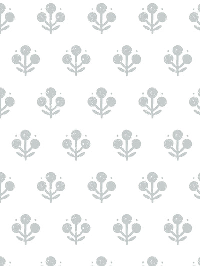 'Coco Petite (White Ground)' Wallpaper by Sugar Paper - Silver Sage