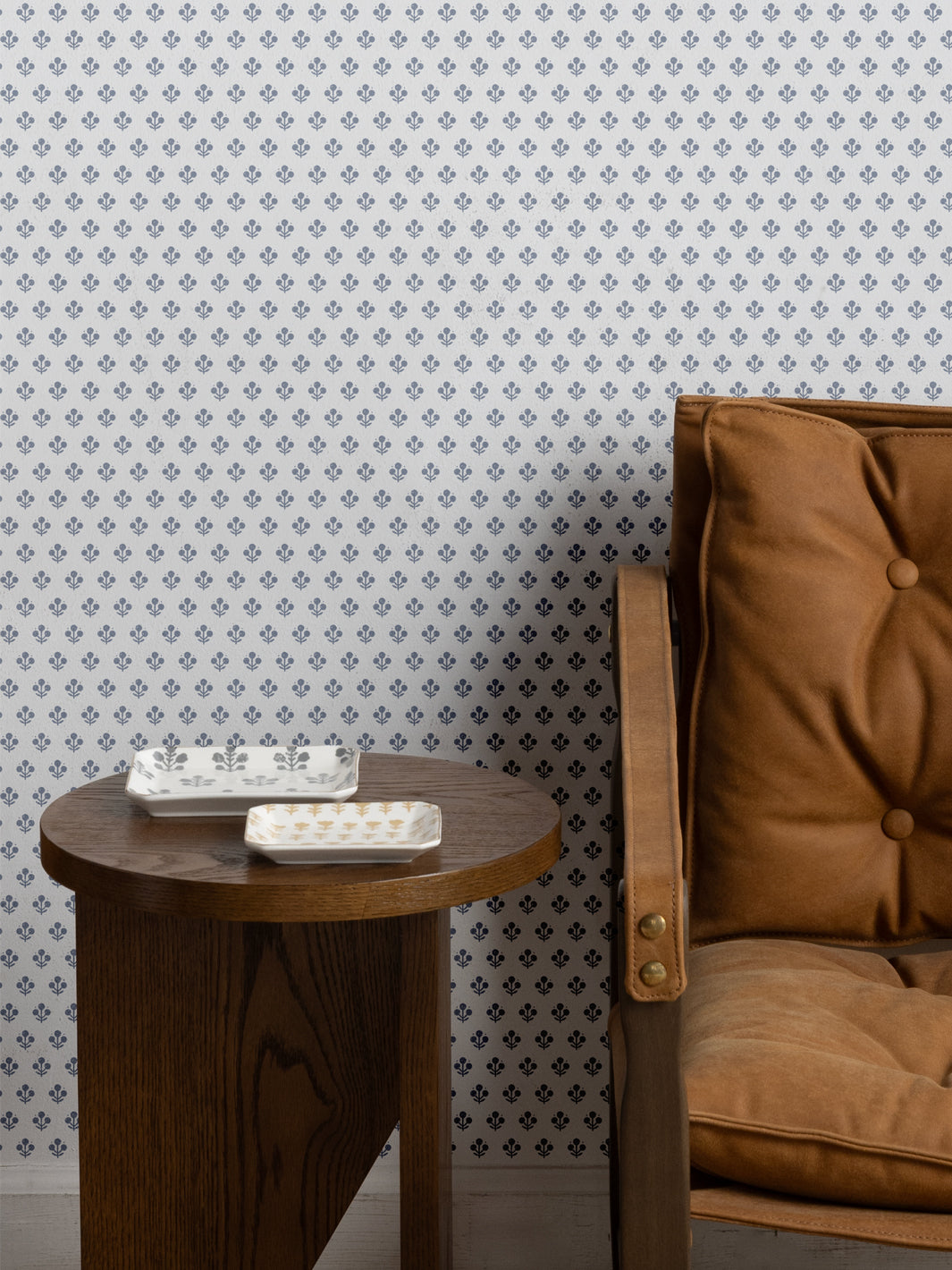 'Coco Petite (White Ground)' Wallpaper by Sugar Paper - Slate