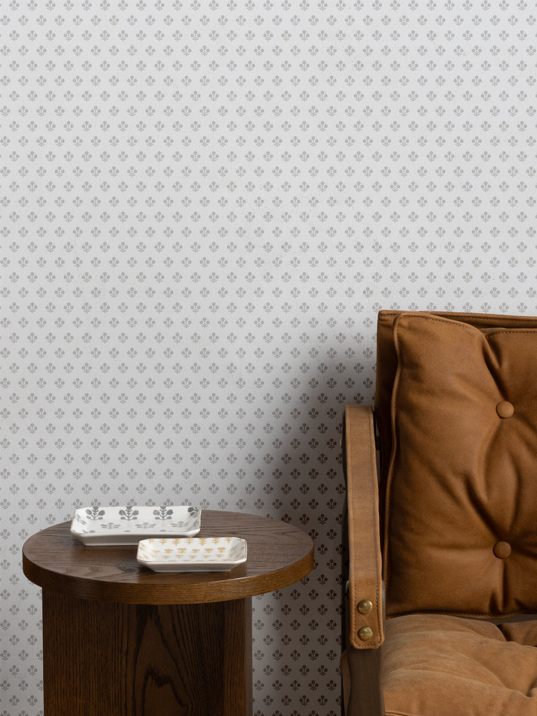 'Coco Petite (White Ground)' Wallpaper by Sugar Paper - Stone