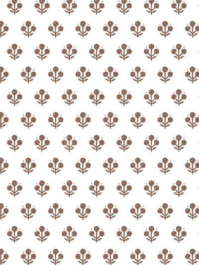 'Coco (White Ground)' Wallpaper by Sugar Paper - Chocolate