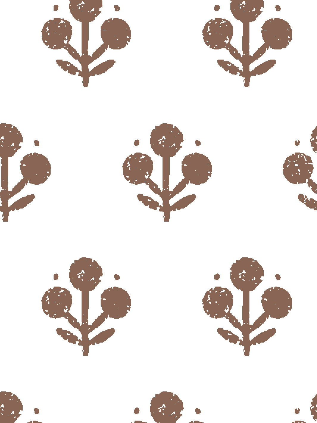 'Coco (White Ground)' Wallpaper by Sugar Paper - Chocolate