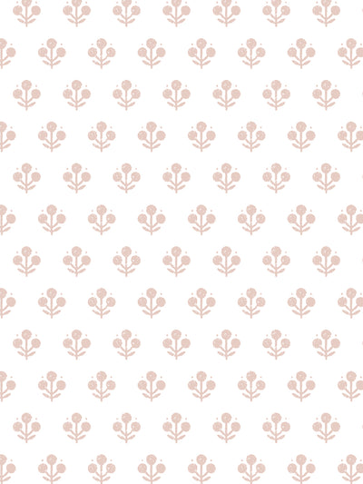 'Coco (White Ground)' Wallpaper by Sugar Paper - Rose