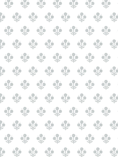 'Coco (White Ground)' Wallpaper by Sugar Paper - Silver Sage