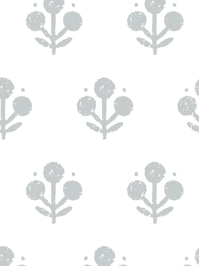 'Coco (White Ground)' Wallpaper by Sugar Paper - Silver Sage