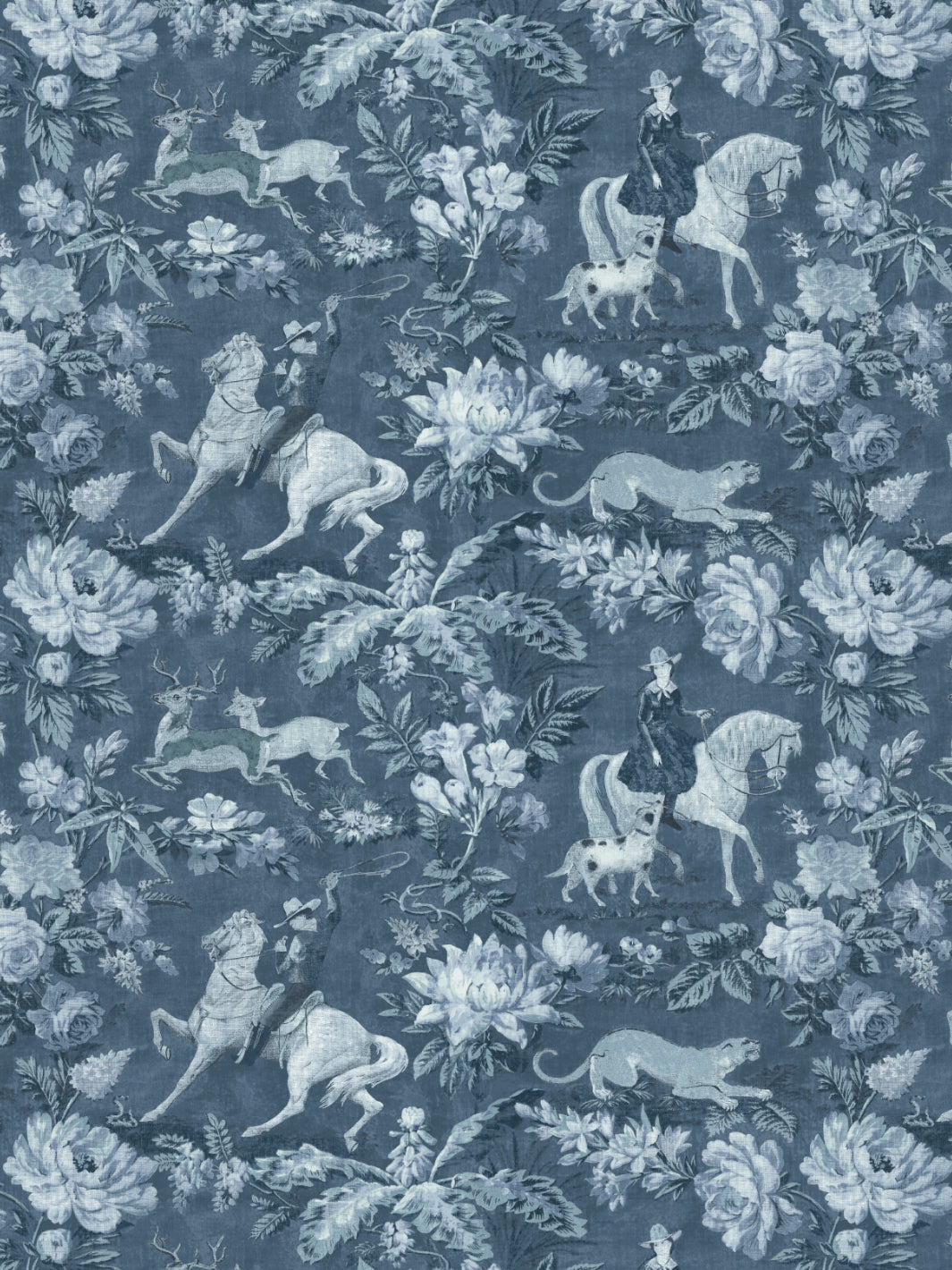 cowboy toile wallpaper by nathan turner blue