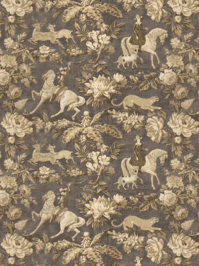 cowboy toile wallpaper by nathan turner gold brown