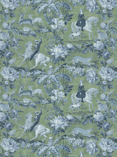 cowboy toile wallpaper by nathan turner green blue