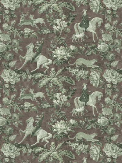 cowboy toile wallpaper by nathan turner moss brown