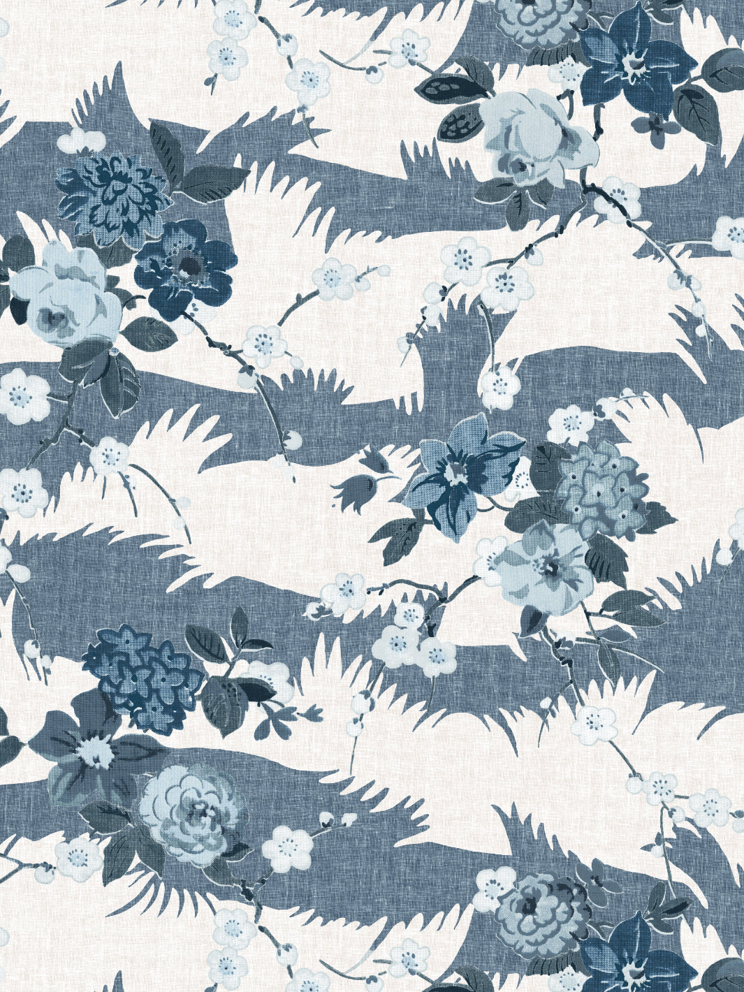 dora chintz wallpaper by nathan turner blues