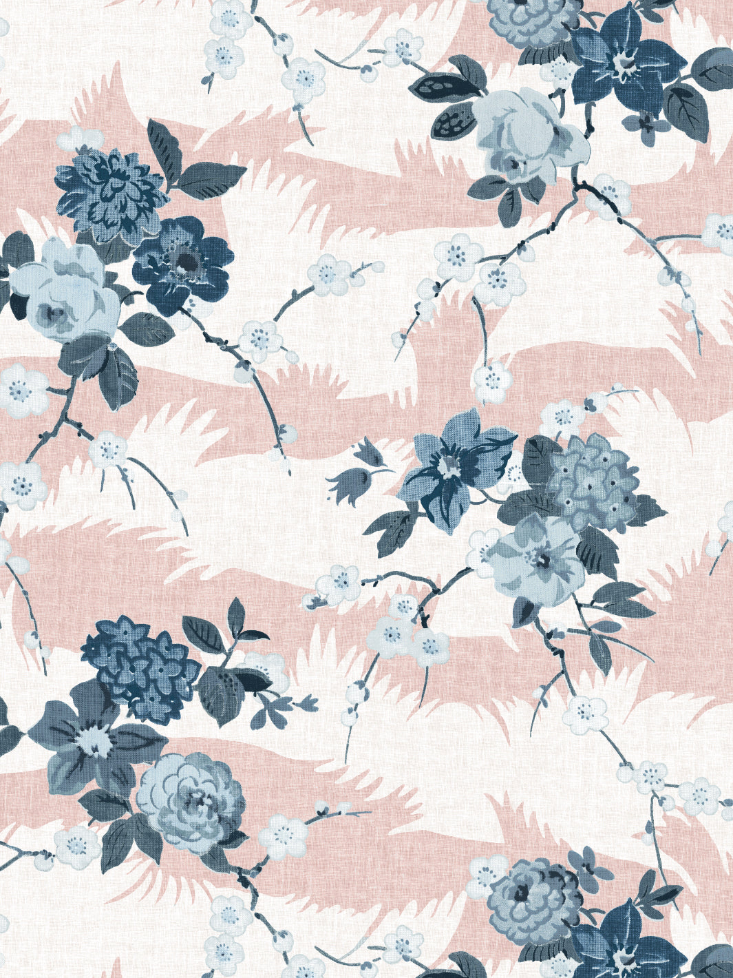 dora chintz wallpaper by nathan turner shell blue