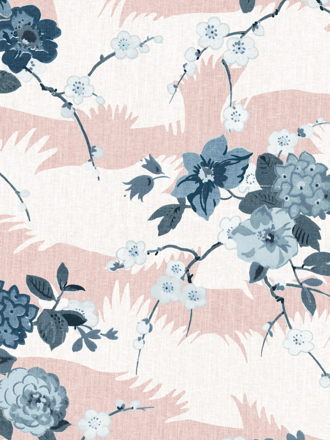 dora chintz wallpaper by nathan turner shell blue