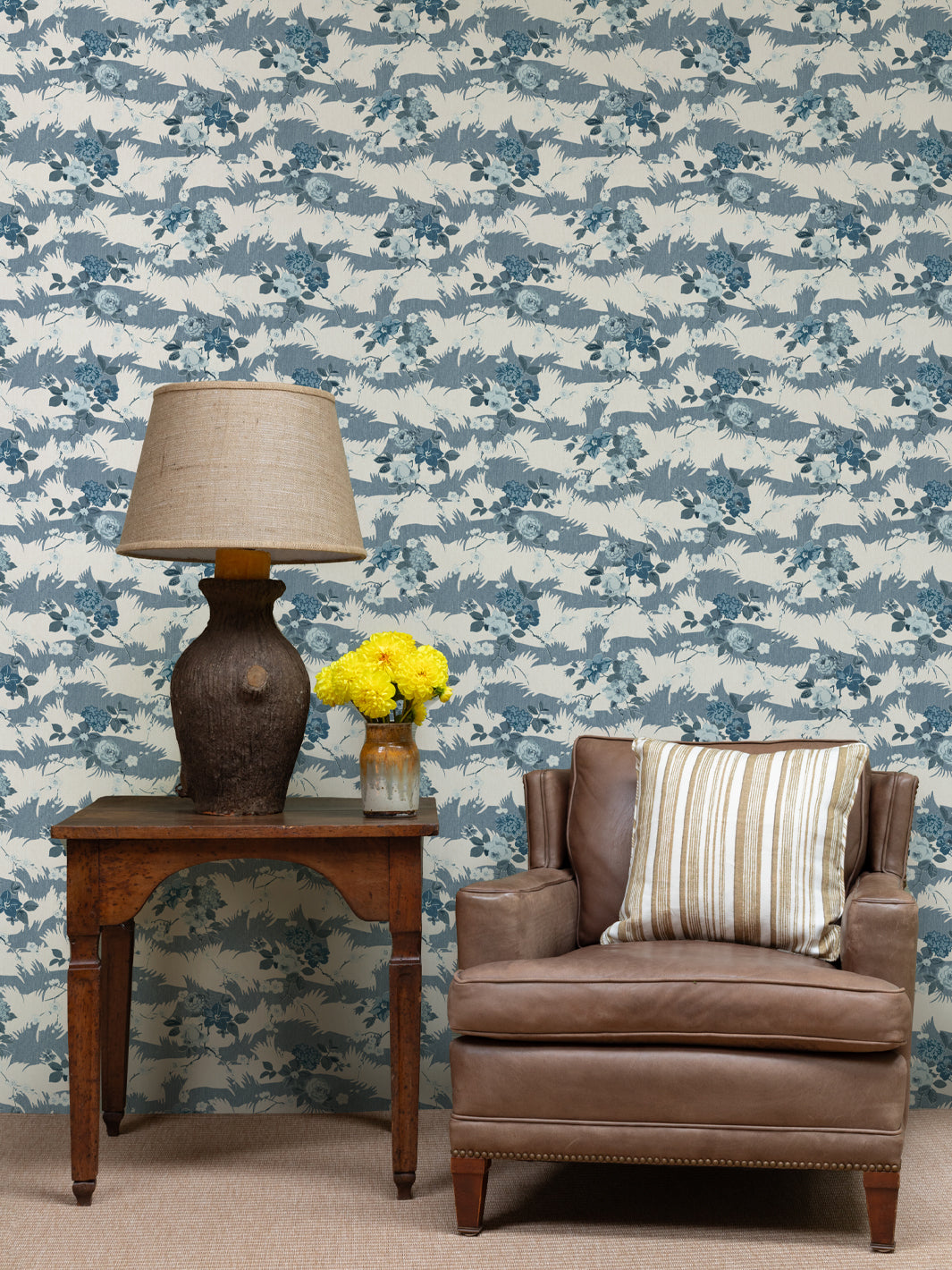 dora chintz wallpaper by nathan turner blues