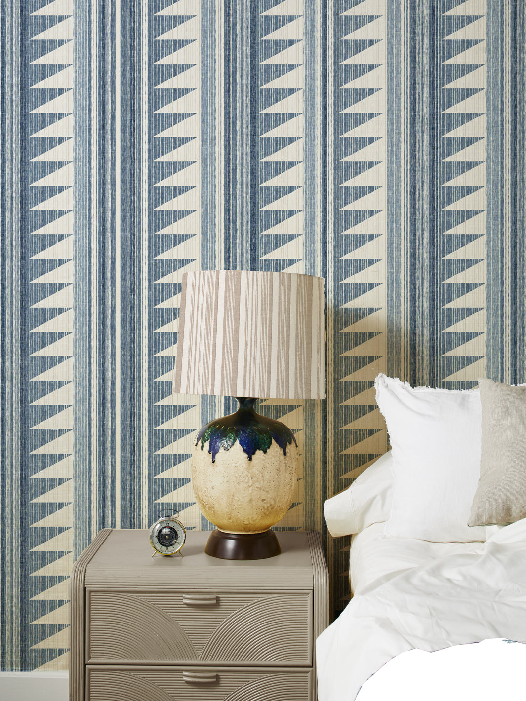 edwin stripe grasscloth wallpaper by nathan turner blue