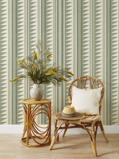 edwin stripe grasscloth wallpaper by nathan turner green