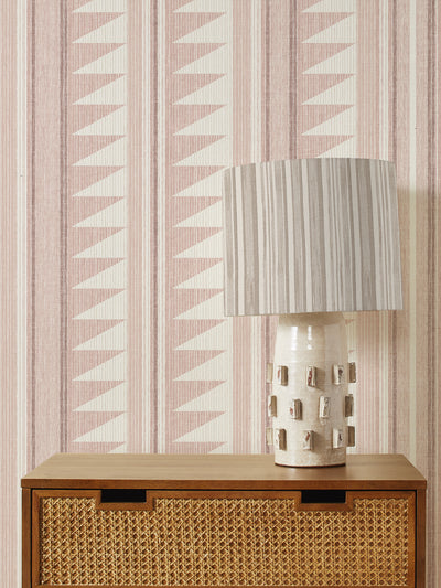 edwin stripe grasscloth wallpaper by nathan turner pink