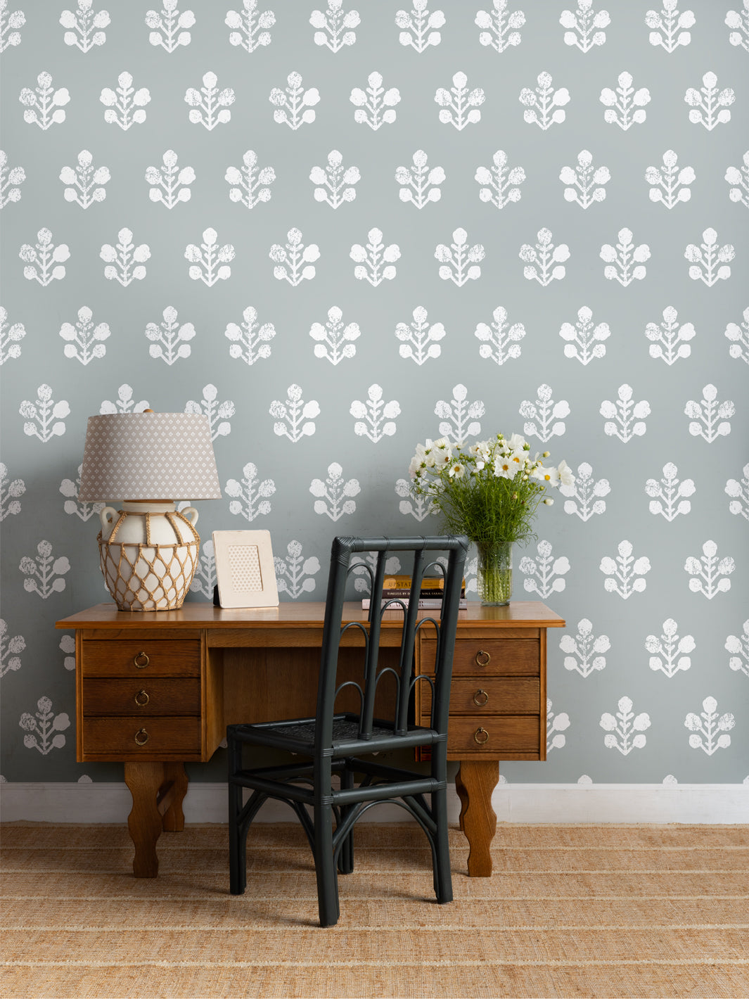 'Ensley Large' Wallpaper by Sugar Paper - Silver Sage