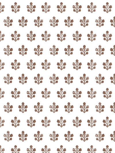 'Ensley (White Ground)' Wallpaper by Sugar Paper - Chocolate